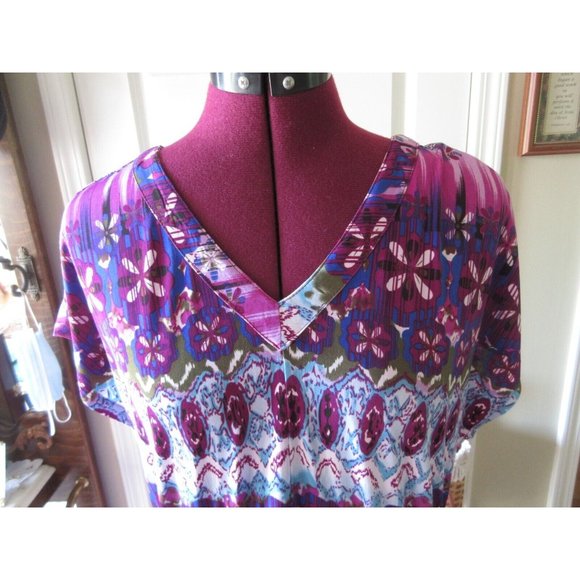 Elegant Tantrums Tie Dyed Sleeveless V-Neck Long Dress Multi-Color Size Medium - Picture 2 of 11